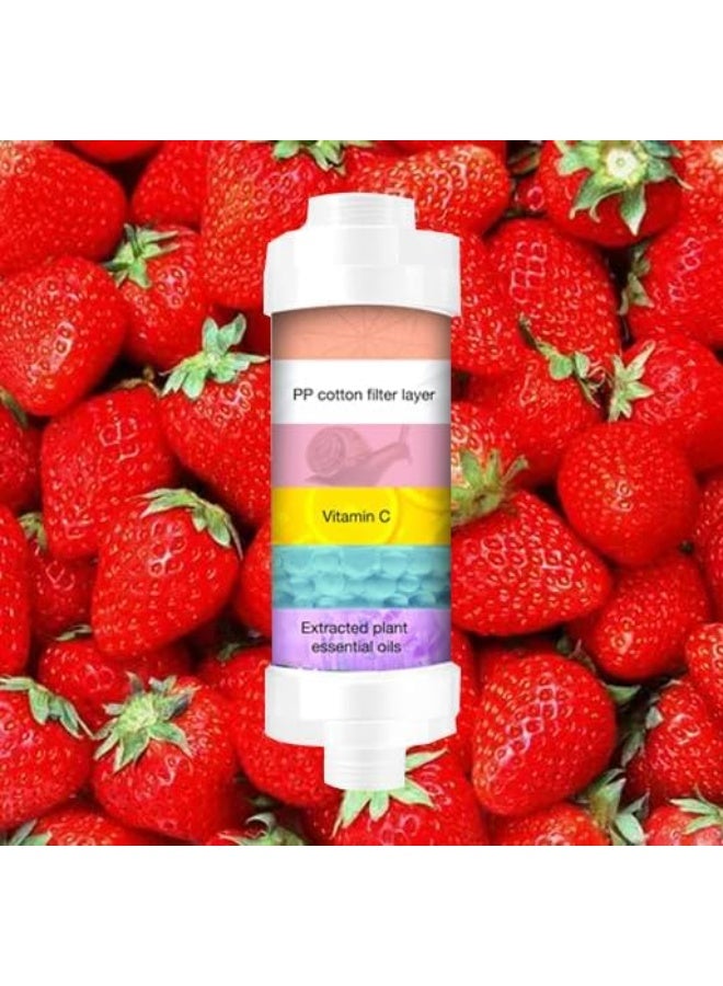 Strawberry Vitamin C Shower Head Filter | Aromatherapy Hard Water Softener | Removes Chlorine & Rust | Purifies Water | Prevents Dry Skin & Hair Loss | Fragrant Shower Infuser  - Image 3