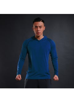 Generic Mens Autumn Winter Long Sleeve T-shirt 1084 Blue 