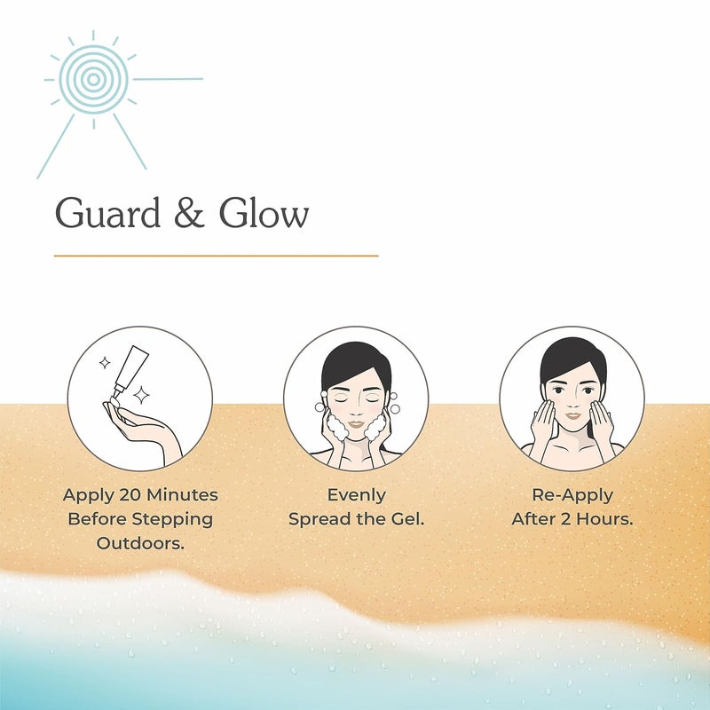 Brinton جل واقي شمس معدني ملون UV Doux مع SPF 50 PA طيف واسع واقي شمس معدني 100 مع أكسيد الزنك وثاني أكسيد التيتانيوم بدون أثر أبيض لمسة نهائية غير لامعة مقاوم للعرق والماء 50 جرام - Image 3