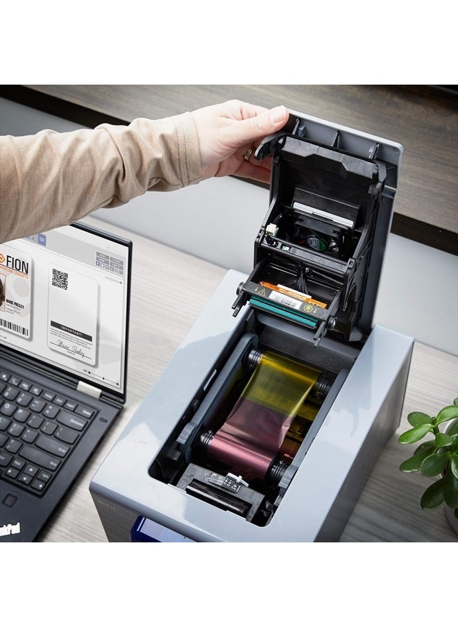 ID Maker Zenius 1 Sided Card Printer Machine for Badge Printing - Print Professional Quality Identification Badge