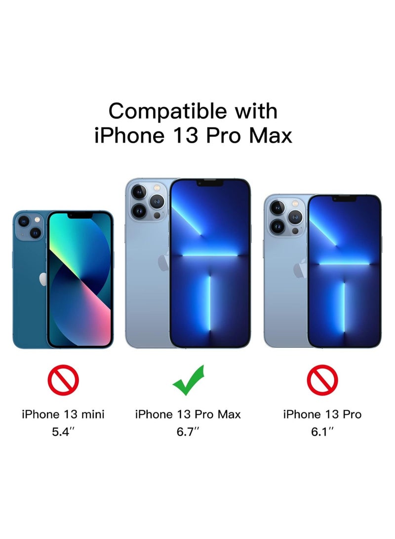 DUSALA Leather Card Holder Case Compatible with iPhone 13 Pro Max 6.7 inch, Shockproof Leather Back Card Storage Plus Phone Stand (Navy Blue) - Image 2