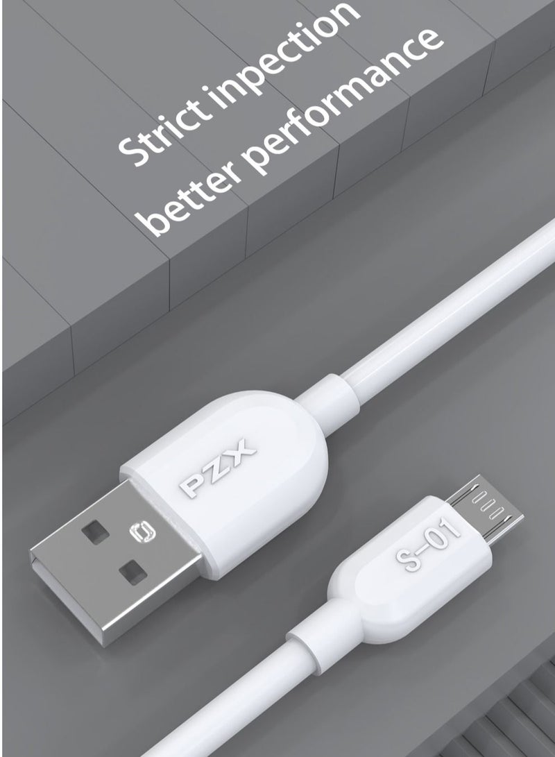 PZX Micro android cable white color 1M phone cable for SAMSUNG XIAOMI - Image 3