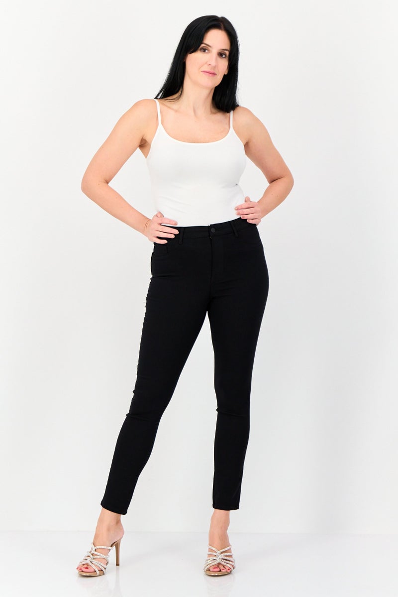 VERO MODA I,Scenery By Vero Moda Women Skinny Fit Solid Stretchable Skinny Pants, Black - Image 3