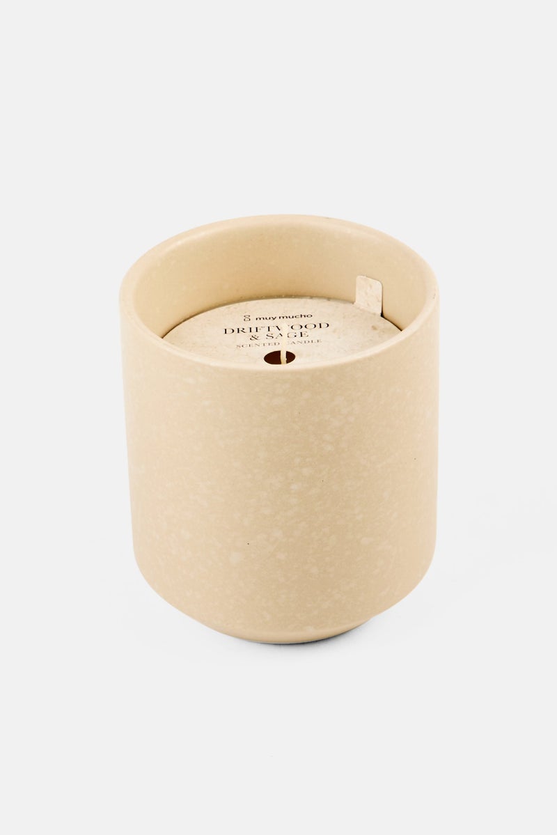Muy Mucho Stone Ware Candle Driftwood And Sage  - Image 1
