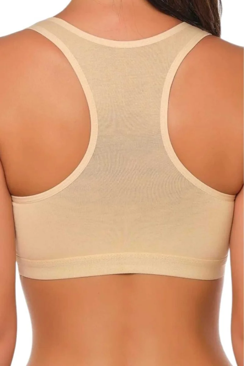 تيزجيلسين Women's Thick Strap Padded Rambo Bustier Sports Undershirt 3 Piece Set