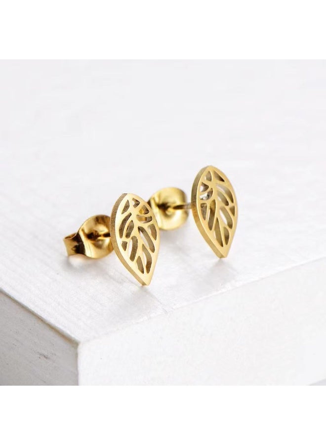 Goolsky Women’s Titanium Steel Pendant Necklace & Earrings Set – Elegant Minimalist Jewelry, Dainty INS Style Gift - Image 4