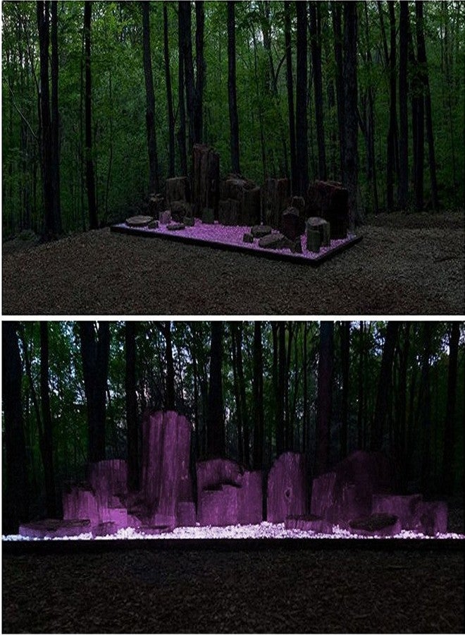chic style 340PCS Glow Stone Glowing in The Dark Pebbles Outdoor Decor Fish Tank Gravel Rocks Decoration (Pink in Daytime, Purple in The Dark) - Image 2