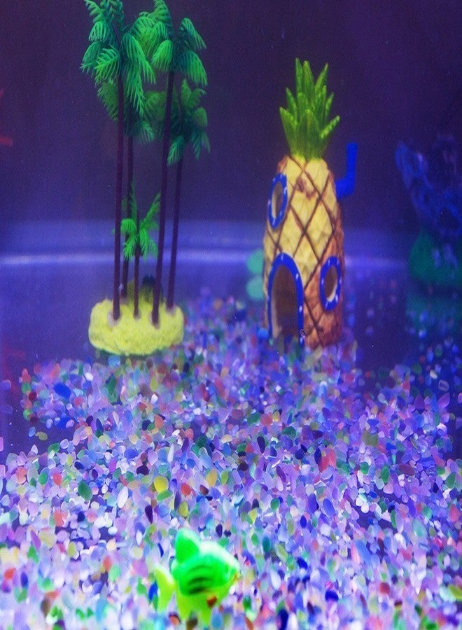 chic style 340PCS Glow Stone Glowing in The Dark Pebbles Outdoor Decor Fish Tank Gravel Rocks Decoration (Pink in Daytime, Purple in The Dark) - Image 4