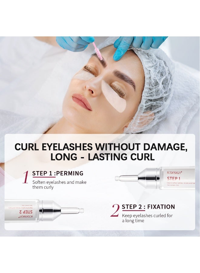 إيكونساين مجموعة آيكونساين ناتشورال ليفت: مستخلصات نباتية لتمويج الرموش وتصفيح الحواجب - تغذية، تجعيد، وتحديد - Image 4