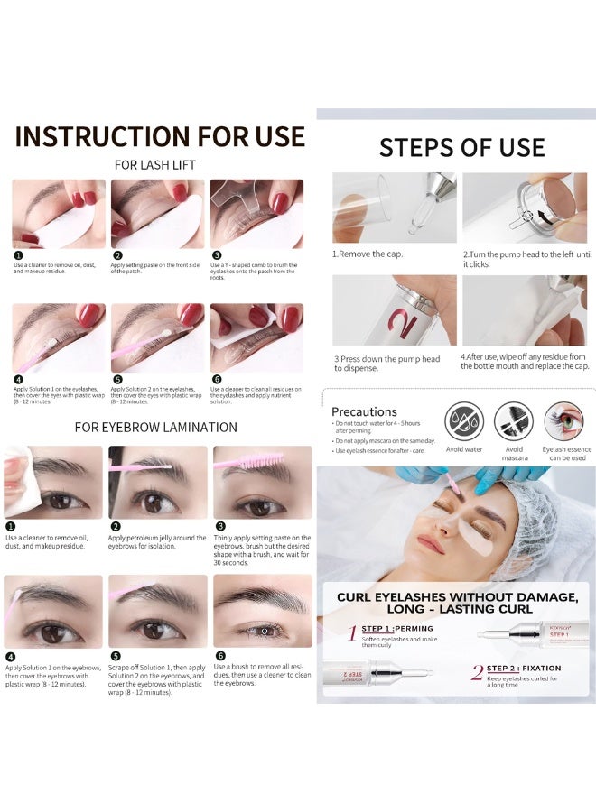 إيكونساين مجموعة آيكونساين ناتشورال ليفت: مستخلصات نباتية لتمويج الرموش وتصفيح الحواجب - تغذية، تجعيد، وتحديد - Image 3