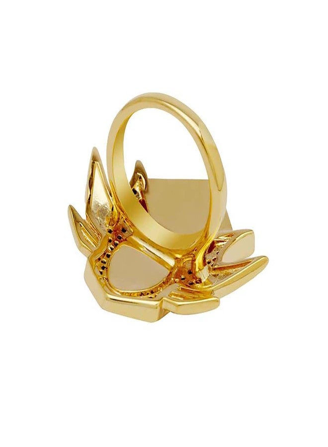 Shaze Shooting Star Ring | Bold ring | Made of Brass | cubic zirconina stones | Ring | Color - Gold - Image 4