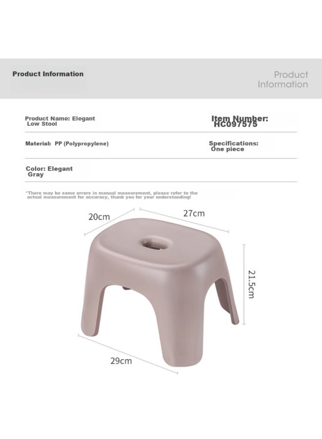 Maryya Meiliya Small Stool, Plastic Small Bench, Thickened, For Adults, Home Use, Bathroom Shower Stool, Children's Non-slip Low Foot Stool - Image 3