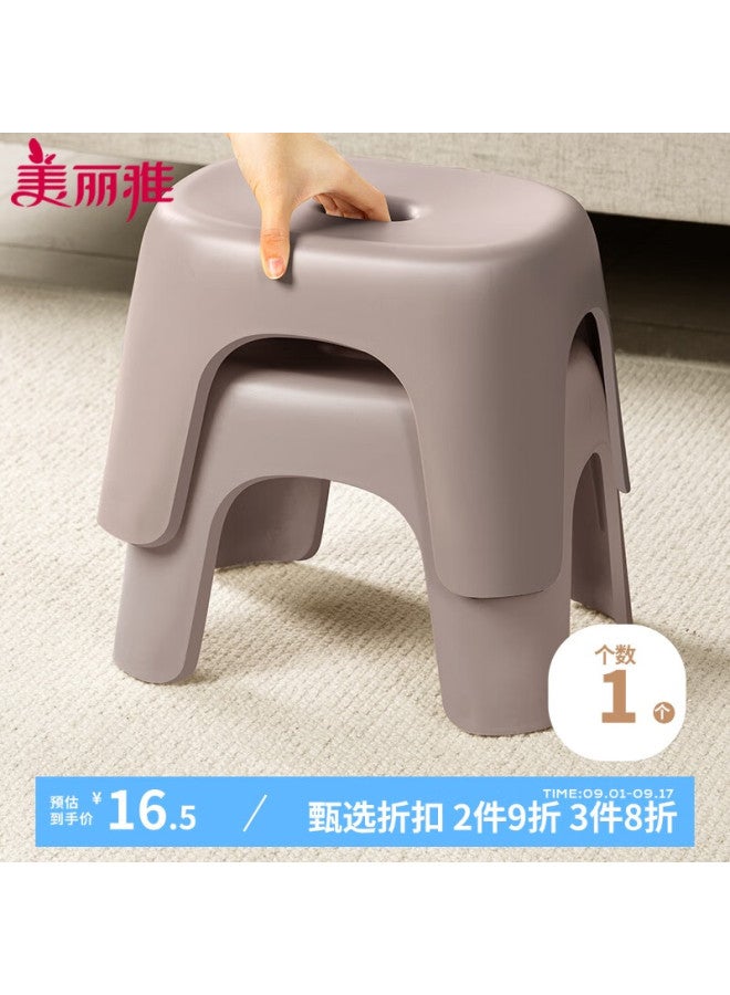 Maryya Meiliya Small Stool, Plastic Small Bench, Thickened, For Adults, Home Use, Bathroom Shower Stool, Children's Non-slip Low Foot Stool - Image 1