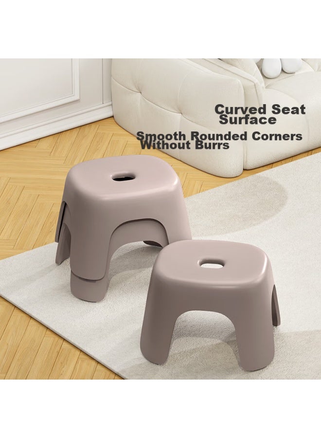 Maryya Meiliya Small Stool, Plastic Small Bench, Thickened, For Adults, Home Use, Bathroom Shower Stool, Children's Non-slip Low Foot Stool - Image 2