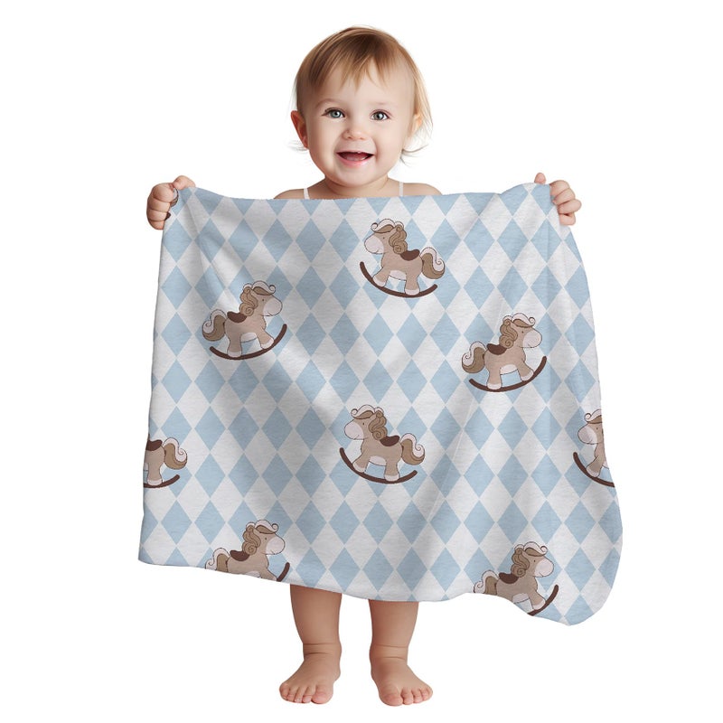 1ST STEP All Season Baby Blanket (Horse, 70 X 100 cms) - Image 1