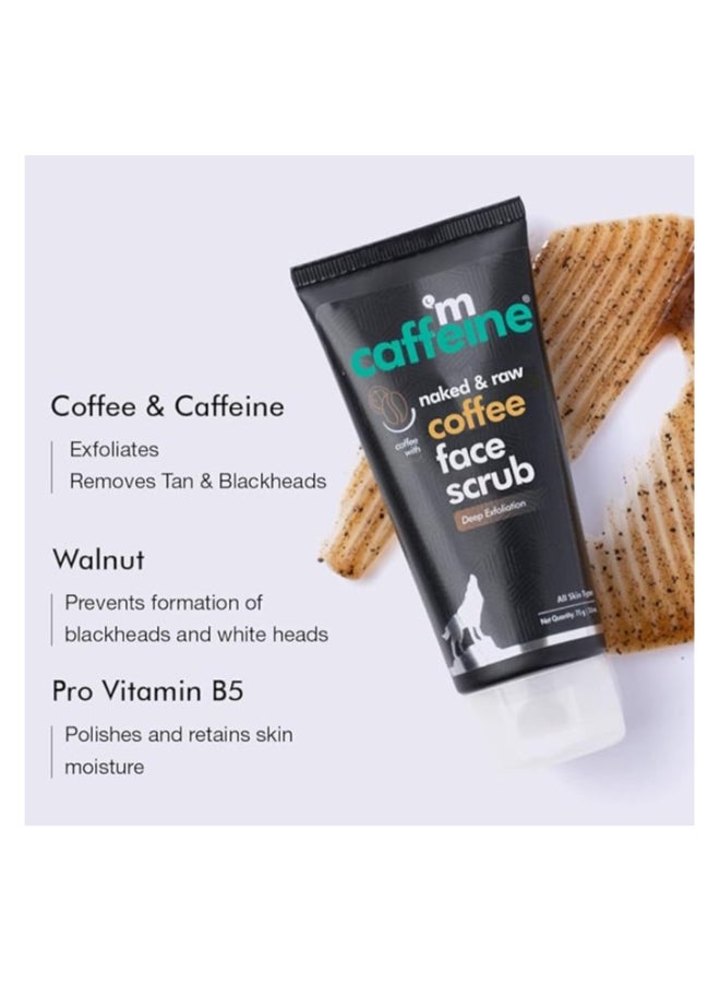 MCaffeine Exfoliating Coffee Body & Face Scrub for Tan, Dirt & Blackhead Removal | Value Pack | De Tan Bathing Scrub Combo for Women & Men with Coffee Body Scrub 55gm & Espresso Face Scrub 75g  - Image 4
