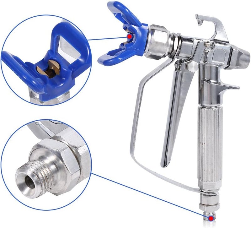 comfrt High Pressure Paint Gun, Stainless Steel Airless Paint Spray Gun Car Body Coating Sprayer Machine with Spray Tip and Guard for Home Decoration Construction Oil-Based Paint Construction - Image 4