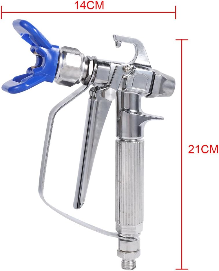 comfrt High Pressure Paint Gun, Stainless Steel Airless Paint Spray Gun Car Body Coating Sprayer Machine with Spray Tip and Guard for Home Decoration Construction Oil-Based Paint Construction - Image 5