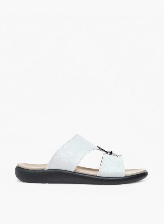 Buckle Accent Slip-On Arabic Sandals