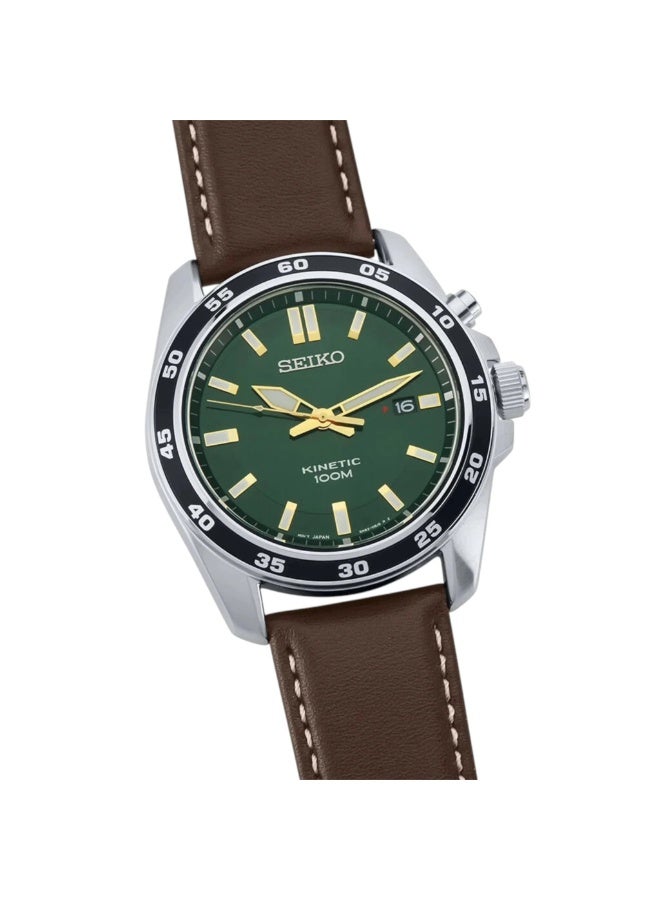 Seiko Kinetic Analog Men's Watch SKA791P1, 42 mm Black Dial, Stainless Steel Case & Bracelet, 100m WR - Image 5