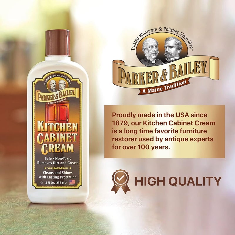 Parker & Bailey Kitchen Cabinet Cream - 8oz Multisurface Wood Cleaner and Polish - Image 3