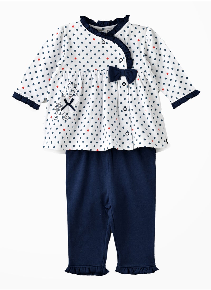 Tiny Hug Baby Girls' 2-Piece Cotton Knit Set  - Image 1