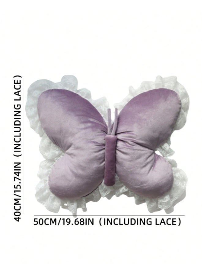 Butterfly Plush Cushion Pillow – Soft Pink Decorative Throw Pillow for Sofa, Bed & Room Décor - Image 5