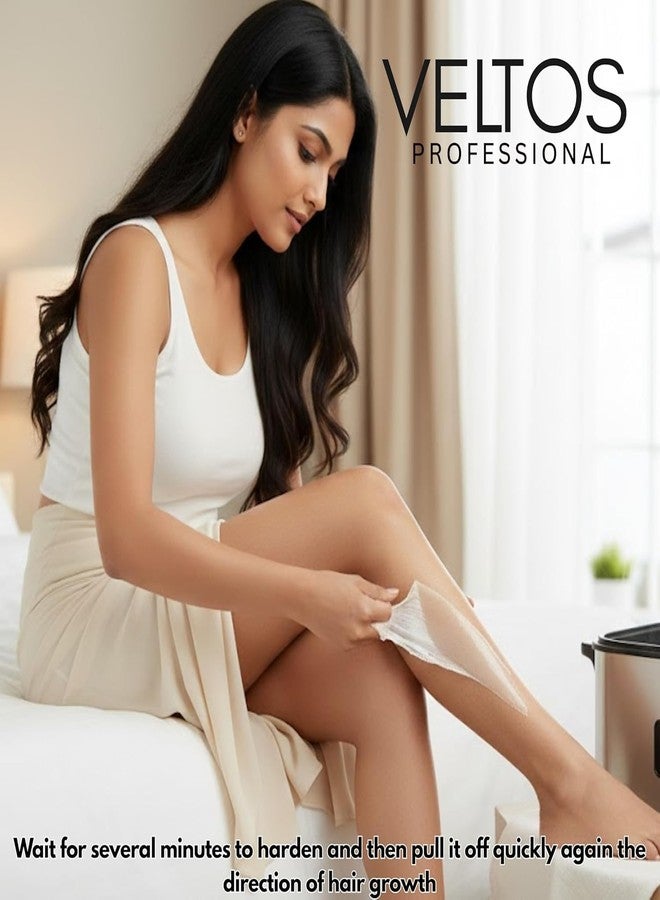 Veltos Professional Brazilian White Chocolate Facial Peel Off Wax 500gm No Strip Required for Face and Body Wax - Image 3