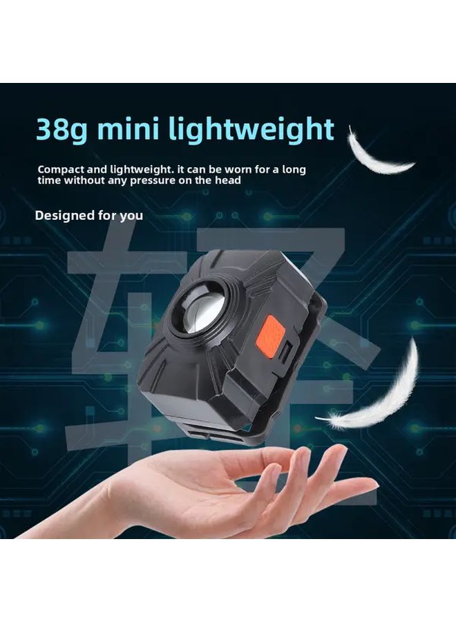Hands Free Outdoor LED Flashlight Ultra Lightweight Night Light With 4 Modes Turbo High Medium Low Compact For Hiking Camping Night Running Cycling Emergency Headlamp Compatible With One Button Survival Gadgets Edc Camping Gear - Image 4
