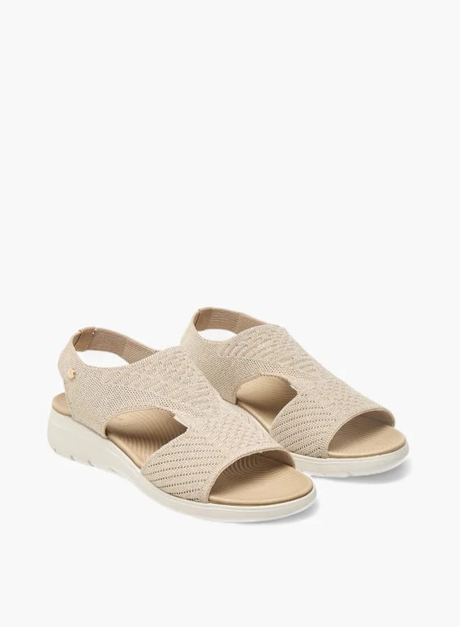 Flora Bella By Shoexpress Women's Textured Strap Sandals with Wedge Heels