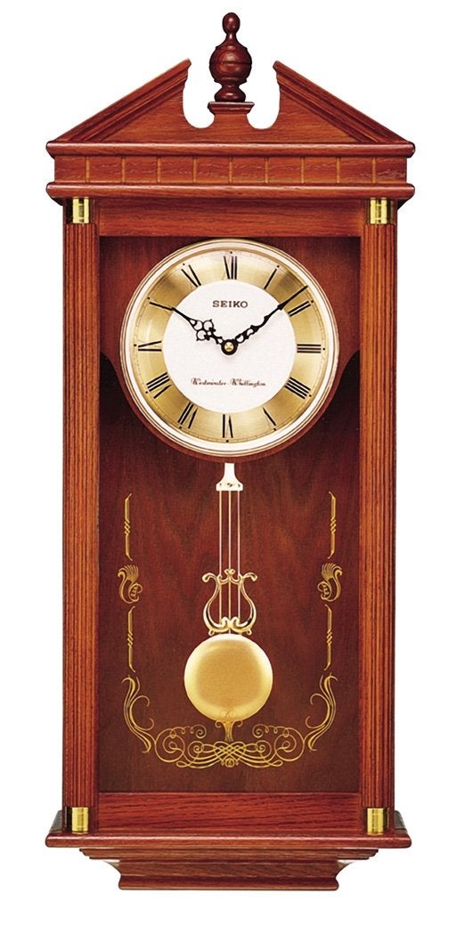 Seiko Regal Oak Wall Clock with Pendulum - Image 2