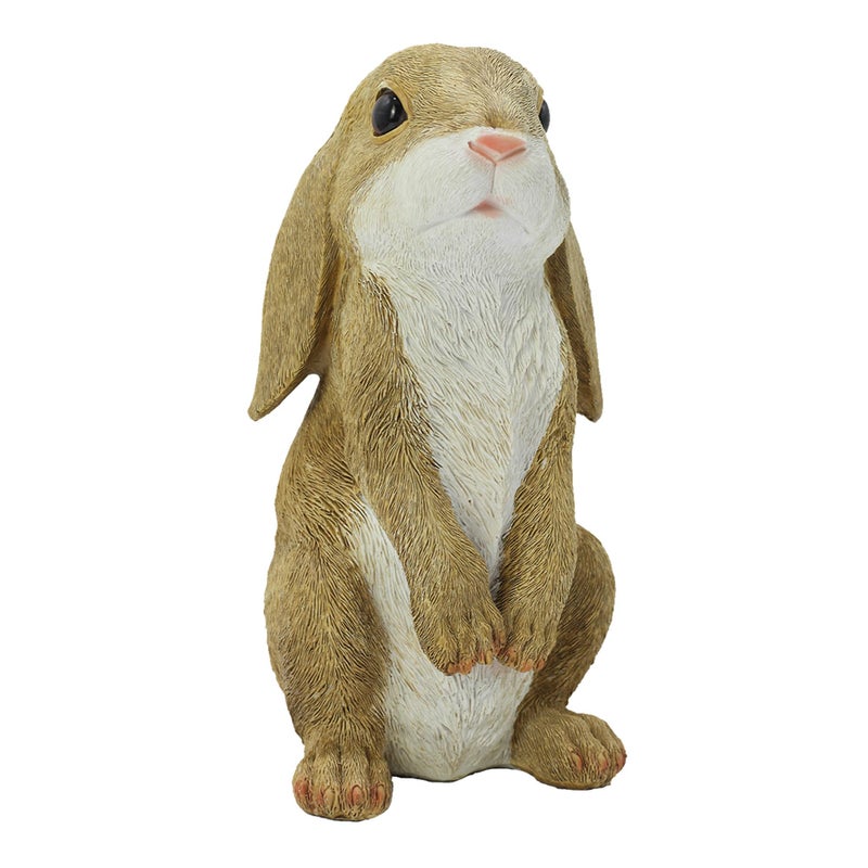 JORAE Standing Rabbit Statue Curious Easter Bunny Outdoor Garden Statues Patio Yard Home Decorations Sculpture Mustard, 8.5In, Polyresin - Image 1
