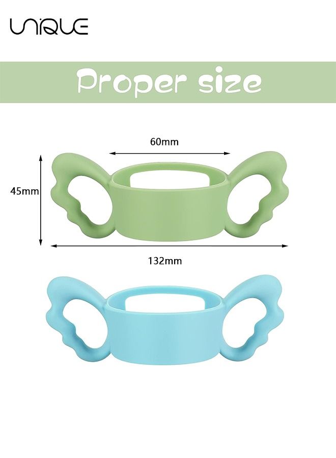 Unique Baby Bottle Handles, Silicone Wide-Neck Handle for NUK/ Avent/ Dr Browns/ Hegen Bottle and Other Dia 6-7cm Wide-Neck Baby Bottle, for Baby Gripping (4 Pack) - Image 5