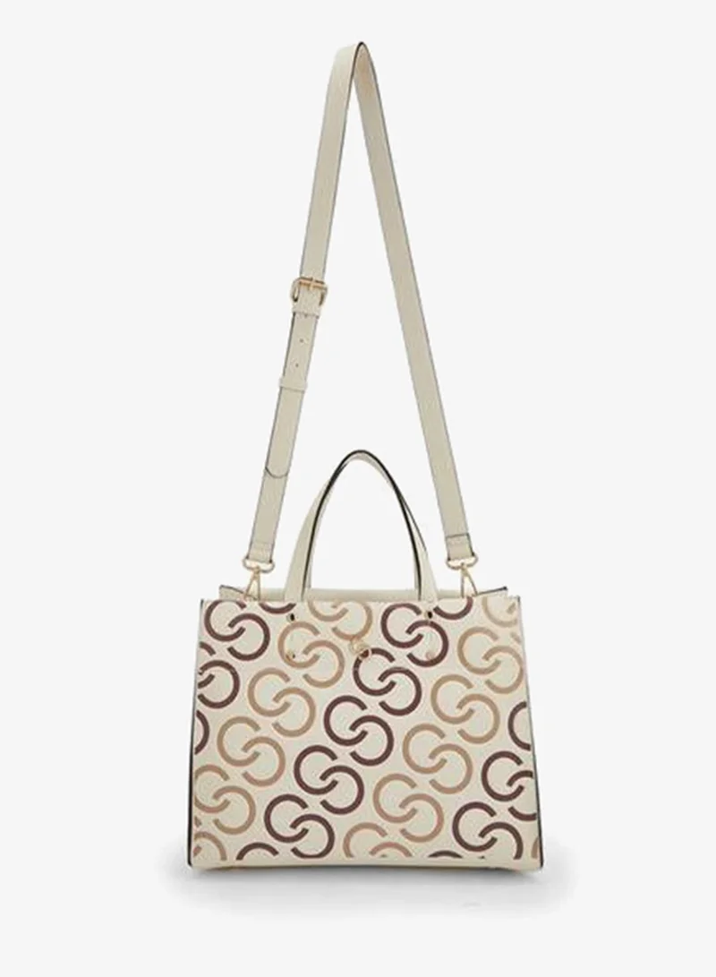 Celeste BROWN Printed Tote Bag With Double Handles for Women | Best Price UAE