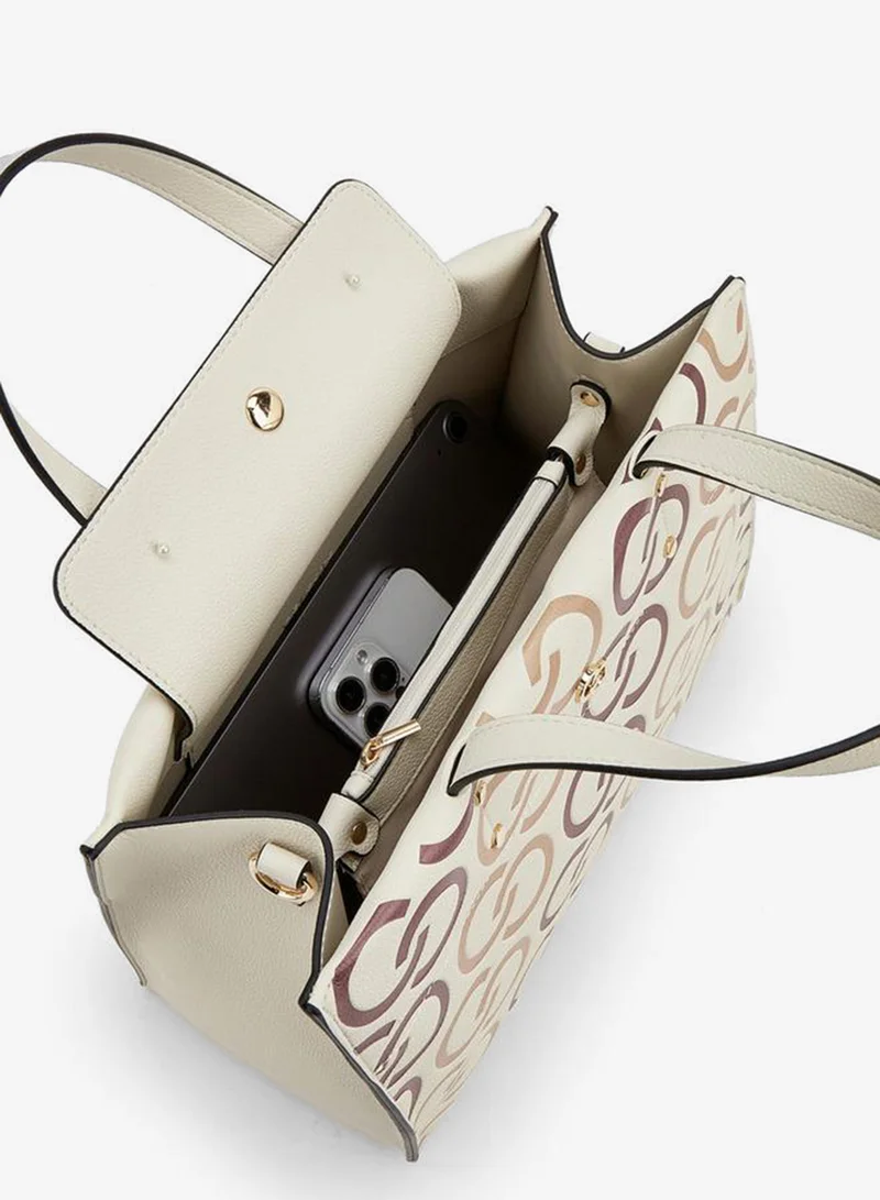 Celeste BROWN Printed Tote Bag With Double Handles for Women | Best Price UAE