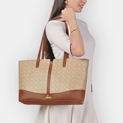 Lavie Women's Mono Freya Monogram Print Tote Bag for Women | Tote Bag for Work | Ladies purse | Stylish Shoulder Bag | Gift for Women - Image 2