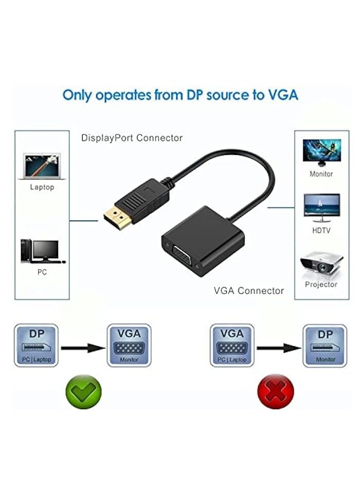 erorex Dp To VGA Male to Female Adapter, for DP Device Computer and Older Generation PC - Image 3