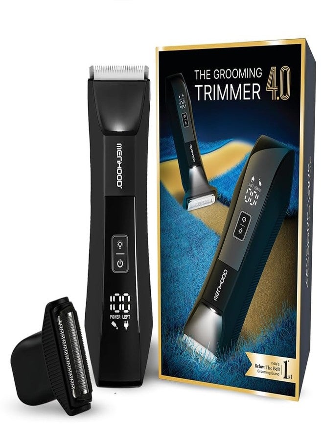 MENHOOD Trimmer 4.0 Foil and Ceramic Dual Head Body Ball Pubic Hair Trimmer for Men Manscaping Closest Shave No Nicks IPX7 Waterproof LED Spotlight USB-C 150 Min - Image 1