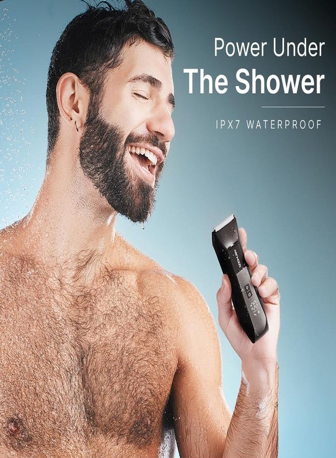 MENHOOD Trimmer 4.0 Foil and Ceramic Dual Head Body Ball Pubic Hair Trimmer for Men Manscaping Closest Shave No Nicks IPX7 Waterproof LED Spotlight USB-C 150 Min - Image 4