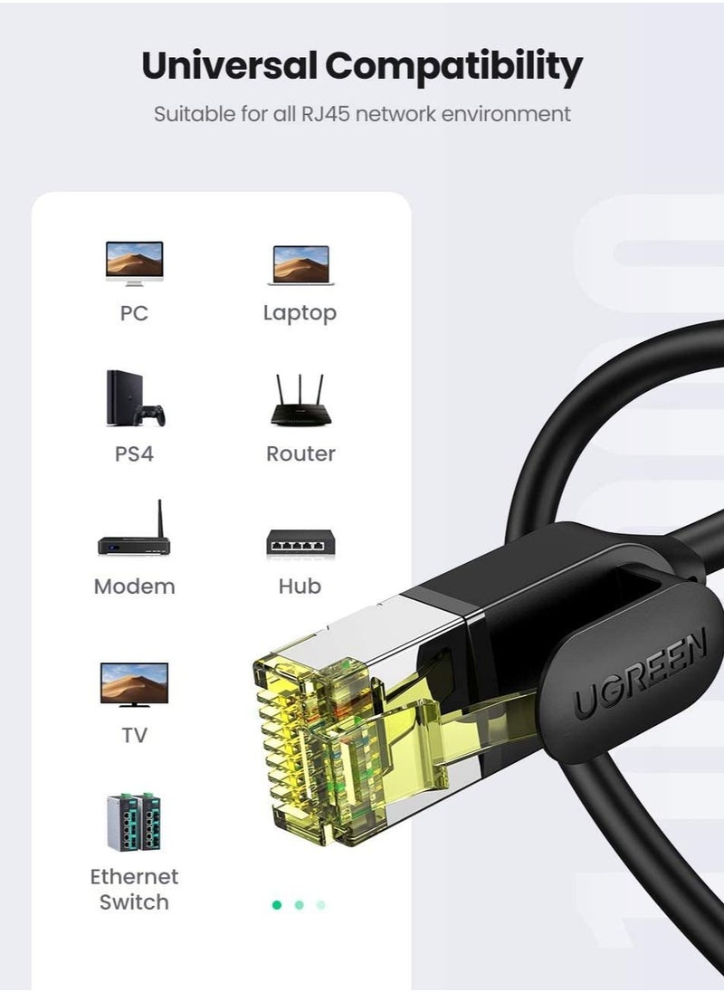 Ugreen - UGREEN Ethernet Cable Ultra Slim CAT 7 Network Cable High Speed 10Gbps 600MHz Gigabit Lan RJ45 Patch Cord U/FTP for Xbox Series X/S PS5 PS4 Sky Box WiFi Extender Smart TV Modem Router TV Box (3M) - Image 1
