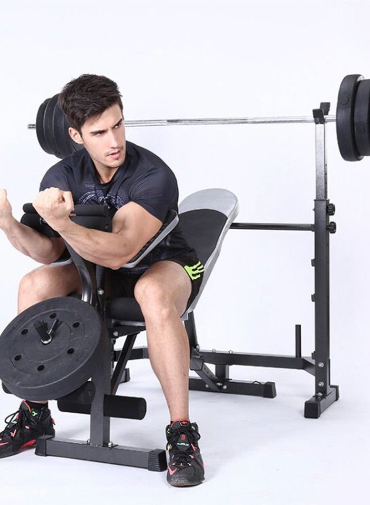 All-in-One Multi-function Adjustable Weightlifting Bench With Preacher Curl, Leg Developer And Crunch Handle - Image 3