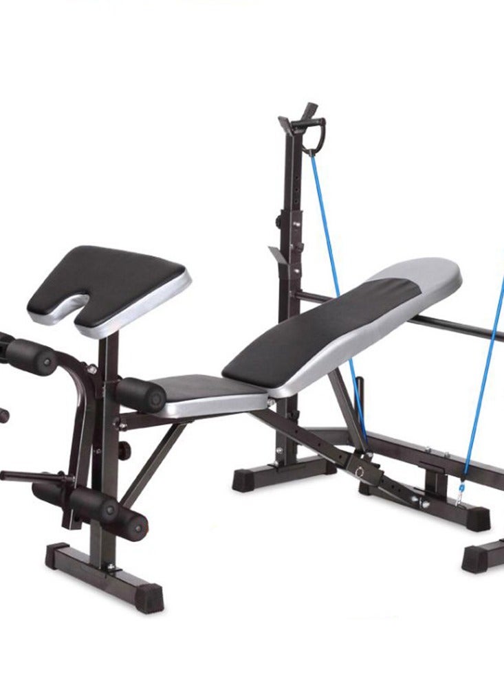 All-in-One Multi-function Adjustable Weightlifting Bench With Preacher Curl, Leg Developer And Crunch Handle - Image 2