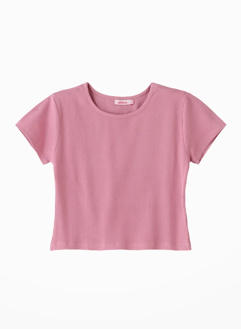 جيلين Sunshine Squad: Girls' Comfy Cotton Tees Playful Prints & Summer Fun