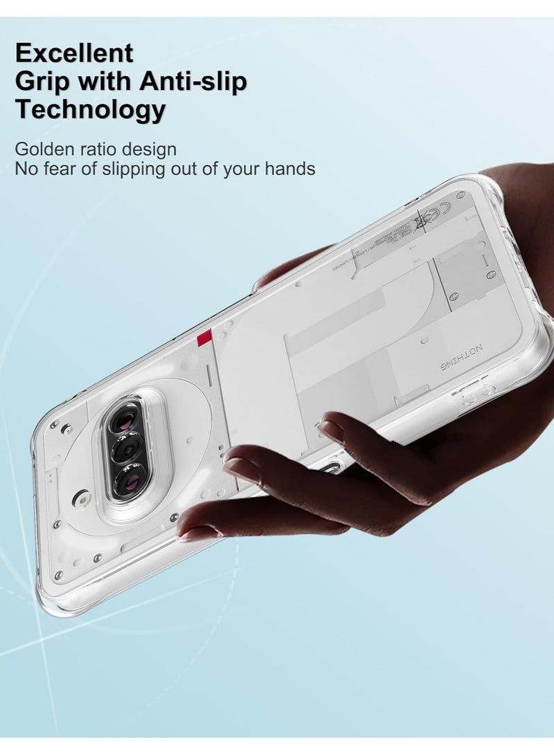 Shock-Absorption Flexible Clear TPU Rubber Protective Cell Phone Cover for Nothing Phone 3a Case  - Image 3