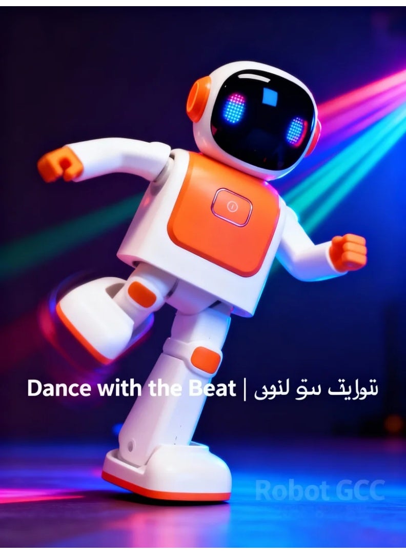 روبرت – هدية مثالية للأطفال | روبوت راقص بسماعة بلوتوث | تطبيق للتحكم بالرقصات | تفاعل بالإيماءات | لعبة ذكية تعليمية - Image 1