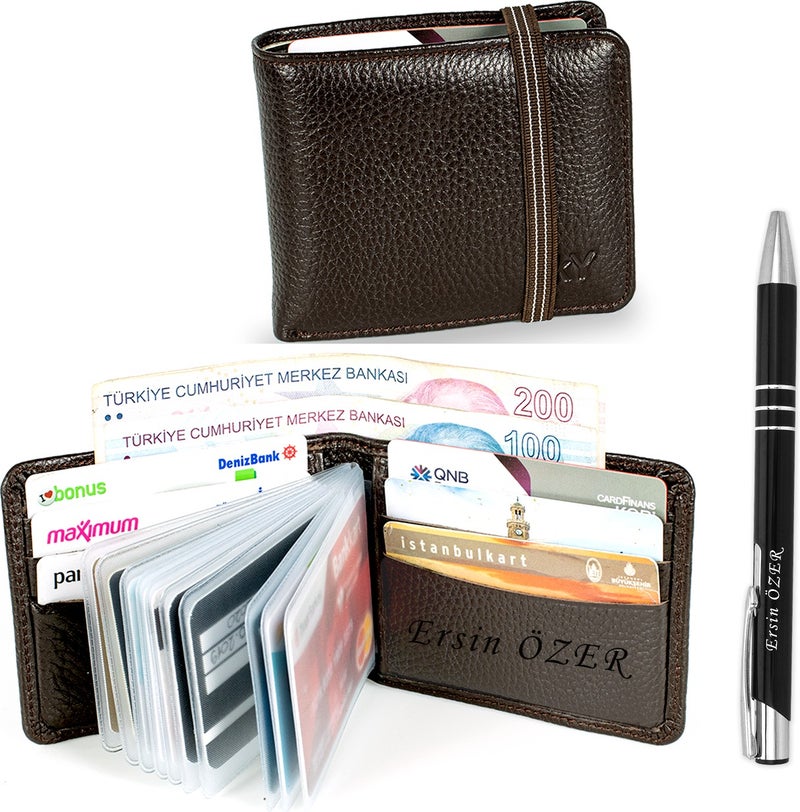 HKY Men's Leather Card Holder Wallet  - Image 2