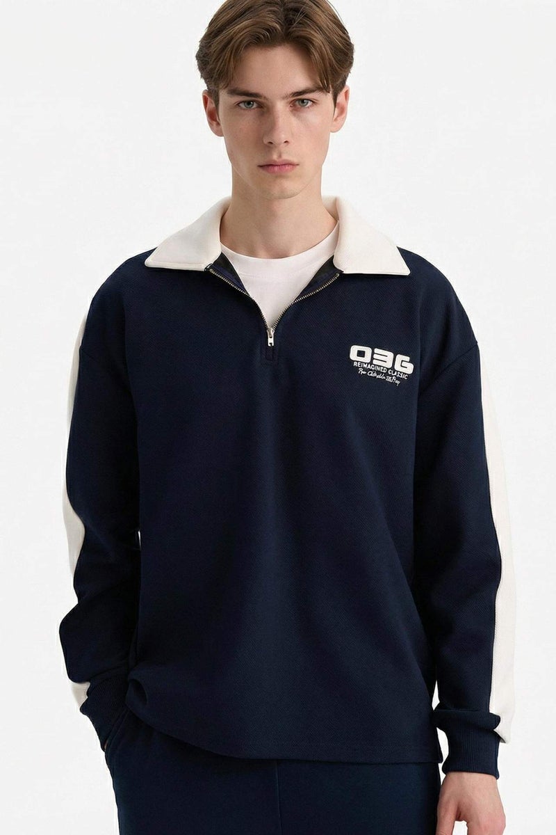DeFacto Boxy Fit Slogan Long Sleeve Sweatshirt - Image 4