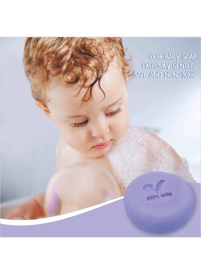 Relaxcation Baby Soap Bar with Lavender Essential Oils, Organic Chamomile Water and Shea Butter - Image 4