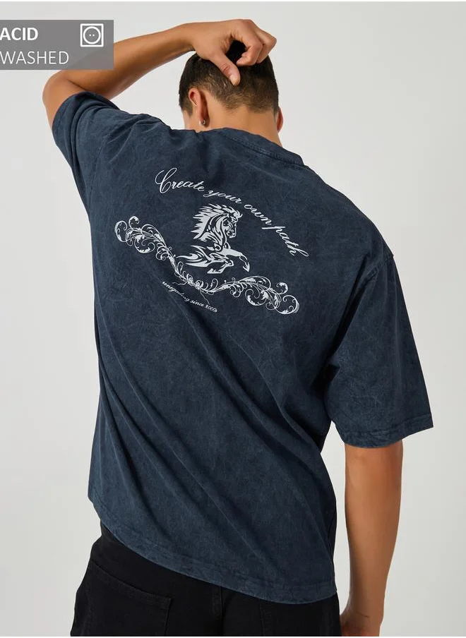 Styli Styli Washed Graphic Print Jersey Oversized T-Shirt