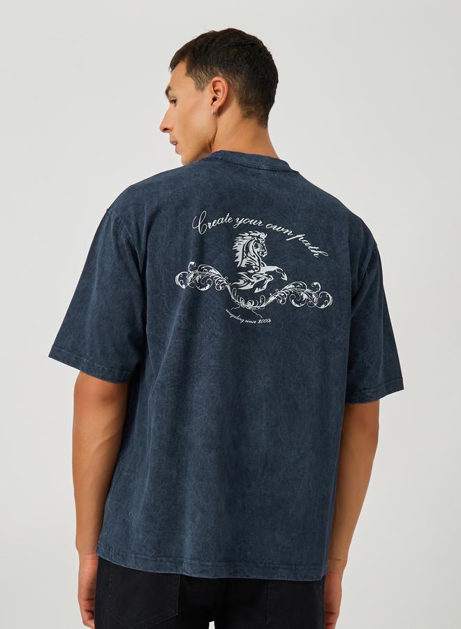 Styli Styli Washed Graphic Print Jersey Oversized T-Shirt  - Image 5